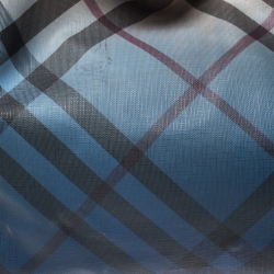 مملوكة مسبقًا Burberry Blue Ombre Supernova Check PVC Bilmore Tote