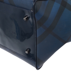 مملوكة مسبقًا Burberry Blue Ombre Supernova Check PVC Bilmore Tote