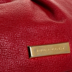 Burberry Red Leather Hobo