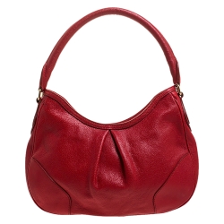 Burberry Red Leather Hobo