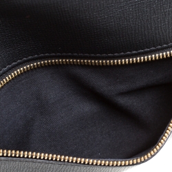 Pre Owned Burberry Black House Check Canvas and Leather Macken Crossbody Bag