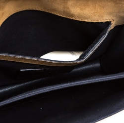 Pre Owned Burberry Black House Check Canvas and Leather Macken Crossbody Bag