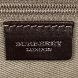 Pre Owned Burberry Floral Canvas Framed Evening Bag
