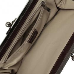 Pre Owned Burberry Floral Canvas Framed Evening Bag