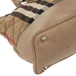 مملوكة مسبقًا Burberry House Check Quilted Fabric Tote