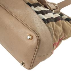 مملوكة مسبقًا Burberry House Check Quilted Fabric Tote