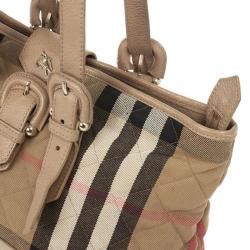 مملوكة مسبقًا Burberry House Check Quilted Fabric Tote
