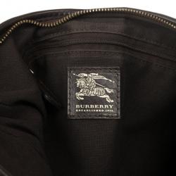 Pre Owned Burberry Haymarket Check Hobo Bag