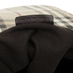 Pre Owned Burberry Haymarket Check Hobo Bag