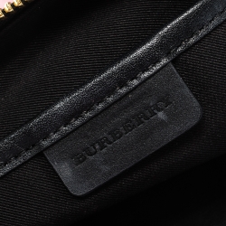 مملوكة مسبقًا Burberry Plum Check Nylon Zip Cosmetic Pouch