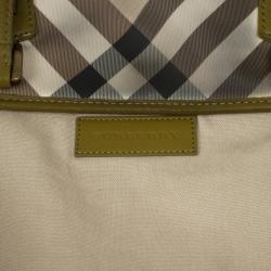 Pre Owned Burberry Nova Check Studded Nickie Tote