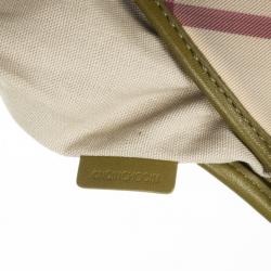 Pre Owned Burberry Nova Check Studded Nickie Tote