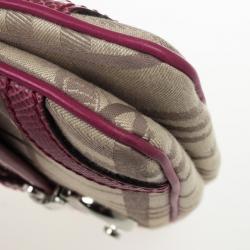 Pre Owned Burberry Beige Peyton Haymarket PVC Shoulder Bag