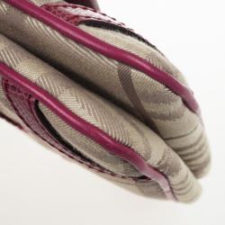 Pre Owned Burberry Beige Peyton Haymarket PVC Shoulder Bag