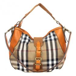 مملوكة مسبقًا Burberry Orange Ashwood Vintage Hobo