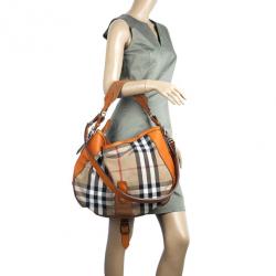 مملوكة مسبقًا Burberry Orange Ashwood Vintage Hobo