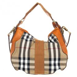 مملوكة مسبقًا Burberry Orange Ashwood Vintage Hobo