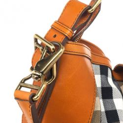 مملوكة مسبقًا Burberry Orange Ashwood Vintage Hobo