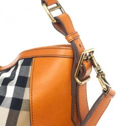 مملوكة مسبقًا Burberry Orange Ashwood Vintage Hobo