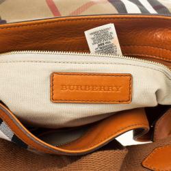 مملوكة مسبقًا Burberry Orange Ashwood Vintage Hobo