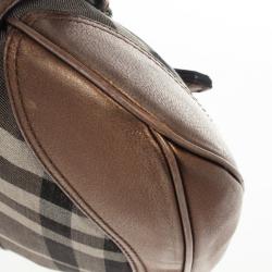 Pre Owned Burberry Nova Check Brooke Hobo Bag