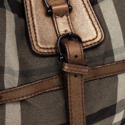 Pre Owned Burberry Nova Check Brooke Hobo Bag