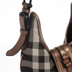 Pre Owned Burberry Nova Check Brooke Hobo Bag