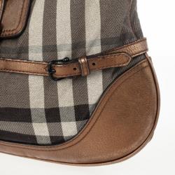 Pre Owned Burberry Nova Check Brooke Hobo Bag