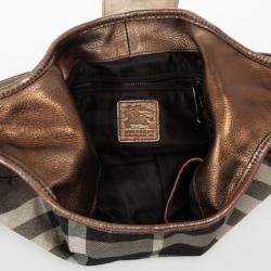 Pre Owned Burberry Nova Check Brooke Hobo Bag