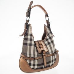 Pre Owned Burberry Nova Check Brooke Hobo Bag