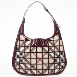 مملوكة مسبقًا Burberry Warrior Nova Check 'Brooke' Hobo