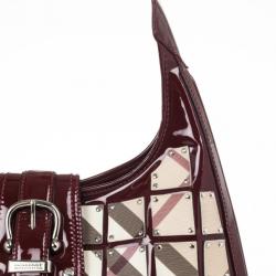 مملوكة مسبقًا Burberry Warrior Nova Check 'Brooke' Hobo