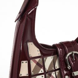 مملوكة مسبقًا Burberry Warrior Nova Check 'Brooke' Hobo