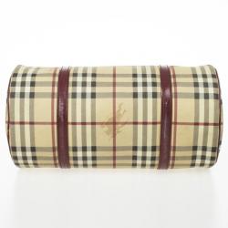 Pre Owned Burberry Haymarket Check 'Lola' Satchel