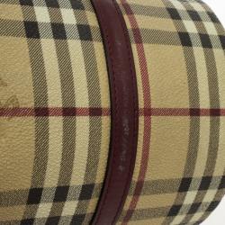 Pre Owned Burberry Haymarket Check 'Lola' Satchel