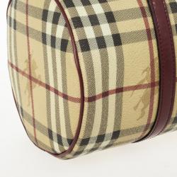 Pre Owned Burberry Haymarket Check 'Lola' Satchel