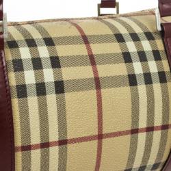 Pre Owned Burberry Haymarket Check 'Lola' Satchel