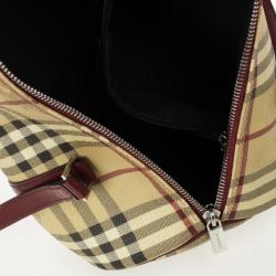 Pre Owned Burberry Haymarket Check 'Lola' Satchel