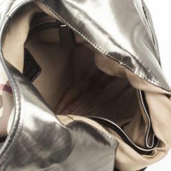 مملوكة مسبقًا Burberry Metallic Trim Nova Check 'Brooke' Hobo 