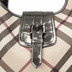 مملوكة مسبقًا Burberry Metallic Trim Nova Check 'Brooke' Hobo 