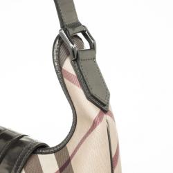 مملوكة مسبقًا Burberry Metallic Trim Nova Check 'Brooke' Hobo 