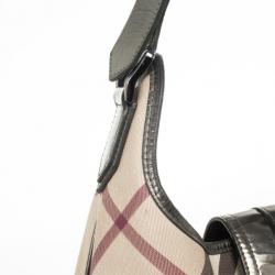 مملوكة مسبقًا Burberry Metallic Trim Nova Check 'Brooke' Hobo 
