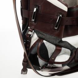 Pre Owned Burberry Tan Nova Check Front Pocket Shoulder Bag