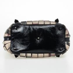 مملوكة مسبقًا Burberry Nova Check Cartridge Pleat Tote