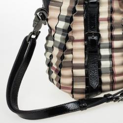 مملوكة مسبقًا Burberry Nova Check Cartridge Pleat Tote