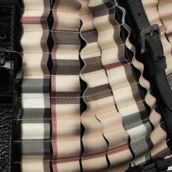 مملوكة مسبقًا Burberry Nova Check Cartridge Pleat Tote