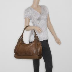 Pre Owned Burberry Limited Edition Nutmeg Degrade Lace Leather Large Hobo