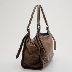 Pre Owned Burberry Limited Edition Nutmeg Degrade Lace Leather Large Hobo