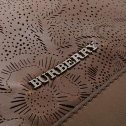 Pre Owned Burberry Limited Edition Nutmeg Degrade Lace Leather Large Hobo