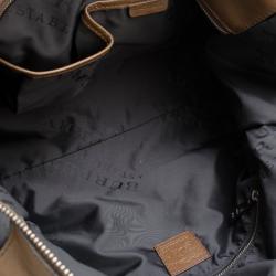 Pre Owned Burberry Limited Edition Nutmeg Degrade Lace Leather Large Hobo